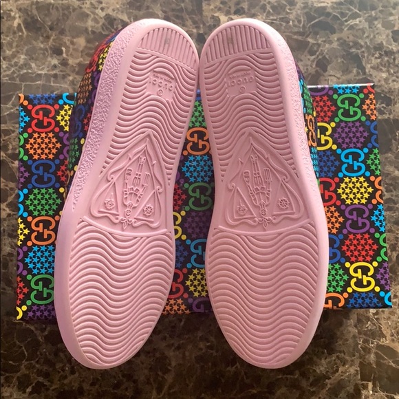 Gucci GG Monogram Psychedelic Ace Limited Sneakers - Picture 11 of 13